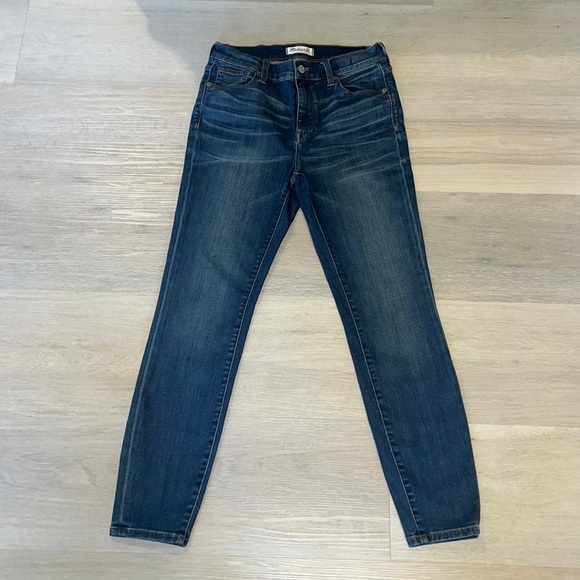 Madewell High Riser Skinny Jeans 29 dark classic wash like new stretchy - Picture 10 of 10